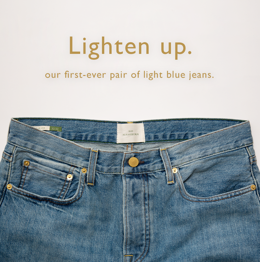 our first-ever light wash jeans